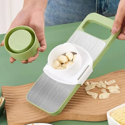 5-in-1 Multifunctional Vegetable Cutter – Stainless Steel Slicer, Shredder & Peeler